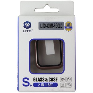 LITO S+ Glass and Case Set for Apple Watch Series SE 2/6/5/4 (40mm) - Rose Gold - 1 of 1