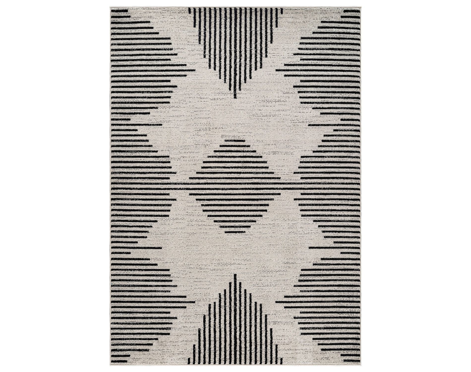 World Rug Gallery Modern Abstract Area Rug for Living Room, Bedroom, or Entryway – Low Pile Indoor Rug