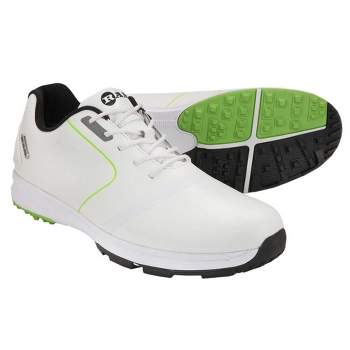 Ram Golf Player Mens Waterproof Golf Shoes White/Green