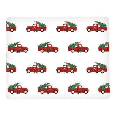 C&F Home Red Trucks Hardboard Christmas Placemat Set of 6