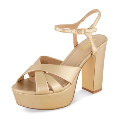 CUSHIONAIRE Women's Foxy platform dress sandal +Memory Foam and Wide Widths Available