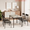 Dining Room 5-Piece Dining Table Set for 4, Kitchen Table Set with 4 Upholstered Chair, Space-Saving and Modern DesigN - 2 of 4