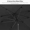 PURPLE LEAF Patio Umbrella Outdoor Table Umbrella Aluminum Frame Market Umbrella Sun Umbrella with 8 Sturdy Ribs - 3 of 4