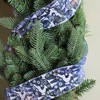Northlight Blue Winter Wonderland Flying Reindeer Wired Christmas Craft Ribbon 2.5" x 10 Yards - 3 of 3