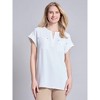 Jones New York Split Neck Cap Sleeve Blouse - 2 of 3