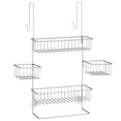 Mdesign Metal Over Shower Door Caddy, Bathroom Storage Organizer : Target