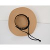 Anna-Kaci Wide Brim Straw Sun Hat with Chin Strap and Black Cord Detail for Outdoor Protection and Stylish Shade - 4 of 4