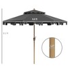 Kumasinova 9FT Patio Umbrella with 8-Rib Steel Frame,Outdoor Umbrella with Button Tilt & Crank,Beach Umbrella for Pool,Garden,Deck - 2 of 4