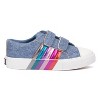 Olivia Miller Girl's Toddler Glimmer Rainbow Low Top Sneakers - 2 of 4
