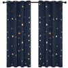 Deconovo Gold Star Foil Kids Room Darkening Curtains (2 Panels) - 2 of 4