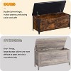 Storage Chest, Lift-Top Wooden Storage Trunk with 2 Safety Hinges, Storage Bench for Entryway, Bedroom, Living Room, Rustic Brown - 4 of 4