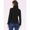 INSPIRE CHIC Women's Full Zip Long Sleeve High Neck Side Pockets Winter Fleece Jacket - 4 of 4