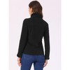 INSPIRE CHIC Women's Full Zip Long Sleeve High Neck Side Pockets Winter Fleece Jacket - image 4 of 4