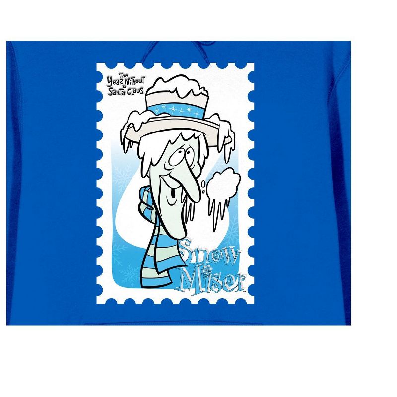 The Year Without Santa Claus "Snow Miser" Men's Royal Blue Graphic Hoodie, 2 of 4