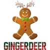 Women's Design By Humans Gingerbread Reindeer Matching Family Group Christmas Pajama By Forever9 Racerback Tank Top - 2 of 3