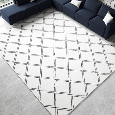 Belffin Moroccan Washable Area Rug. Non-Slip Backing Large Area Rugs