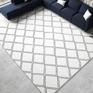 Belffin Moroccan Washable Area Rug. Non-Slip Backing Large Area Rugs - 1 of 4
