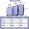 BEAFUP Set of 3 Luggage Sets PC Lightweight & Durable Expandable Suitcase with Two Hooks, Double Spinner Wheels, TSA Lock, (21/25/29) - 3 of 4