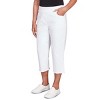 Alfred Dunner Womens Denim Fringe Capri Pant - 3 of 4