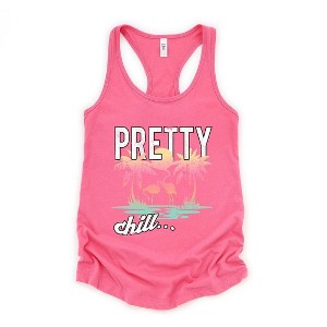 Simply Sage Market Women's Pretty Chill Flamingo Graphic Racerback Tank - 1 of 3