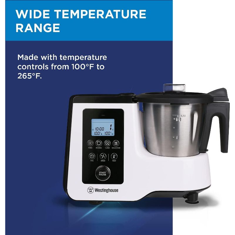 Westinghouse Smart Cooking Machine - 10-in-1 Functionality, Featuring 3 Preset Cooking Modes, LCD Display, and 3L Removable Mixing Bowl, 3 of 10