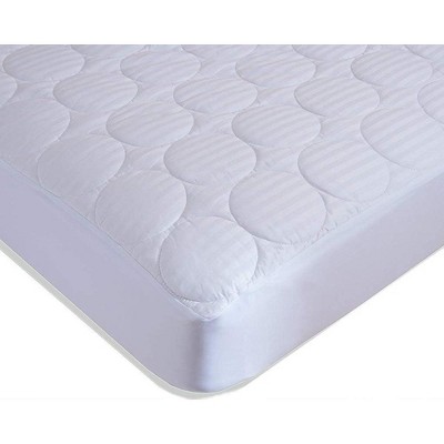 Circles Home Down Alternative Fitted Mattress Pad - White