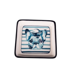 Beachcombers 4" CERAMIC FRENCHIE TRINKET DISH - 1 of 2