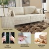 MOONMISS chenille 2-seater wood-legged sofa with LED light, USB charging port and storage bag Living room Bedroom Study room - 4 of 4