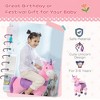 Resenkos Ride On Real Walking Unicorn with Sparkly Horn, Soft Plush Ride On Rocking Horse Bearing - 2 of 4