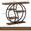 Lantine 47.24" Console able, Industrial 5-Tier Sofa Table Entryway T Table with Storage Shelves for Small Spaces, Hallway, Foyer - 3 of 4