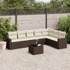 vidaXL Garden Sofa Set Brown Poly Rattan Large UV-resistant materials - 2 of 4