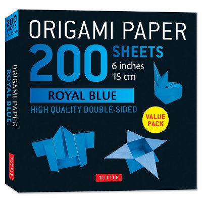 Origami Paper 200 Sheets Royal Blue 6 (15 CM) - by  Tuttle Studio (Loose-Leaf)