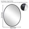 ARTLOGE 80/90CM Black Oval Bathroom Mirror Wall Vanity Mirror Home Decor Horizontally or Verticall Mirror - 2 of 4