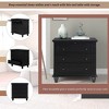 NicBex Retro Small 3-Drawer Dresser Cabinet Nightstand with Pull-Out Tray,Wooden Chest of Drawers for Bedroom,Living Room,Hallway - 4 of 4