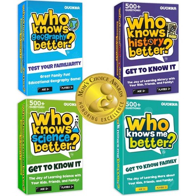 QUOKKA Fun Board Game for 8 10 Year Olds - Family Card Game for Kids Ages 6 7 and Adults - Who Knows Me Better Series - Guess Questions