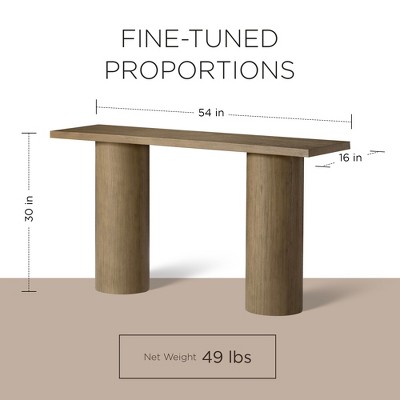 Lana Contemporary Refined Grey Wooden Console Table