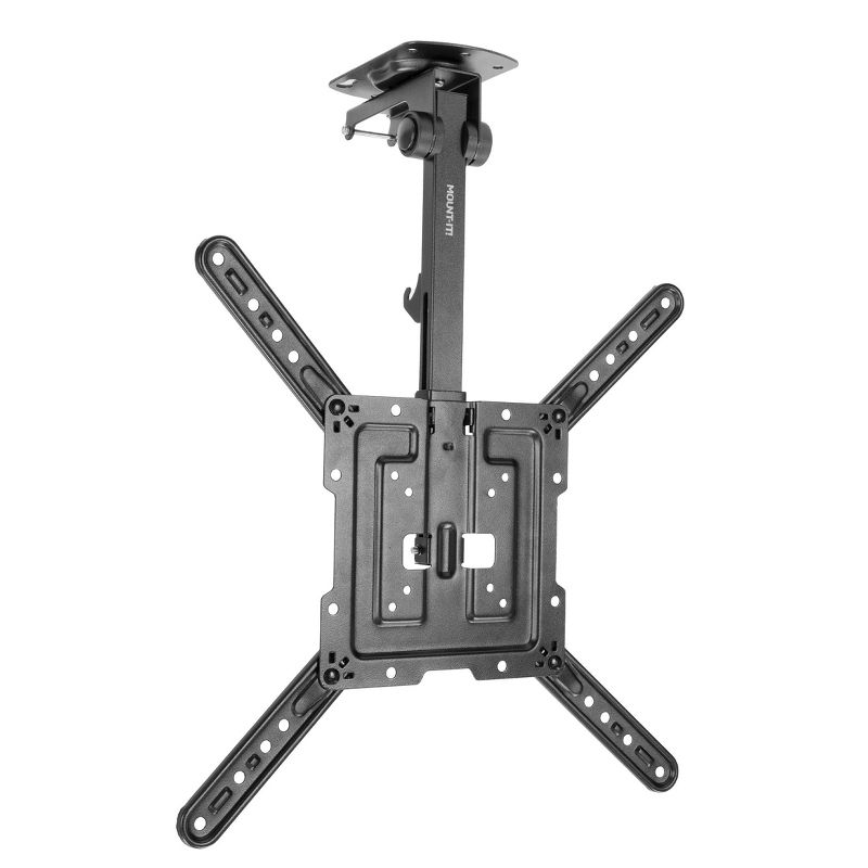Mount-It! Height Adjustable TV Mount, Folding Ceiling TV Mount for 23 to 55 Inch, Heavy-Duty Bracket for Roof and Slanted Walls, VESA 400x400mm, 1 of 9