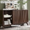 SinCiDo 60" Modern Fluted Dresser w/Sliding Doors & 4 Drawers, Faux Marble Top, Curved Profile Design for Bedroom, Living Room - 4 of 4