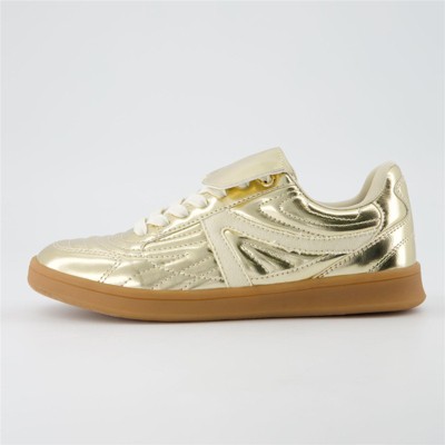 Женские кроссовки CUSHIONAIRE Women's Astro Retro Sneaker, Lace-Up Design +Memory Foam, Wide Widths Available, gold sneakers for women, Gold Metallic, 6 — фото 2
