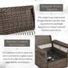 Outdoor Patio Glider Chair Set of 2 Wicker Rattan Swivel Chair - 4 of 4