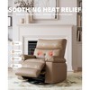 Electric Recliner Chair - 360掳 Rocker Swivel Recliner with Heat and Massage, PU Leather Large Power Recliner Comfortable Chair with 1.5X Sponge - 4 of 4