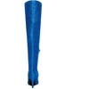Allegra K Women's Glitter Pointed Toe Stiletto Heels Over the Knee High Boots - 3 of 4