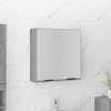 CLIHOME Modern 2 Doors Wall-Mounted Bathroom Mirror Cabinet Engineered Wood Medium Mirror - 3 of 4