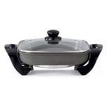 Kenmore 12x12" Non-Stick Electric Skillet with Glass Lid - Black/Gray