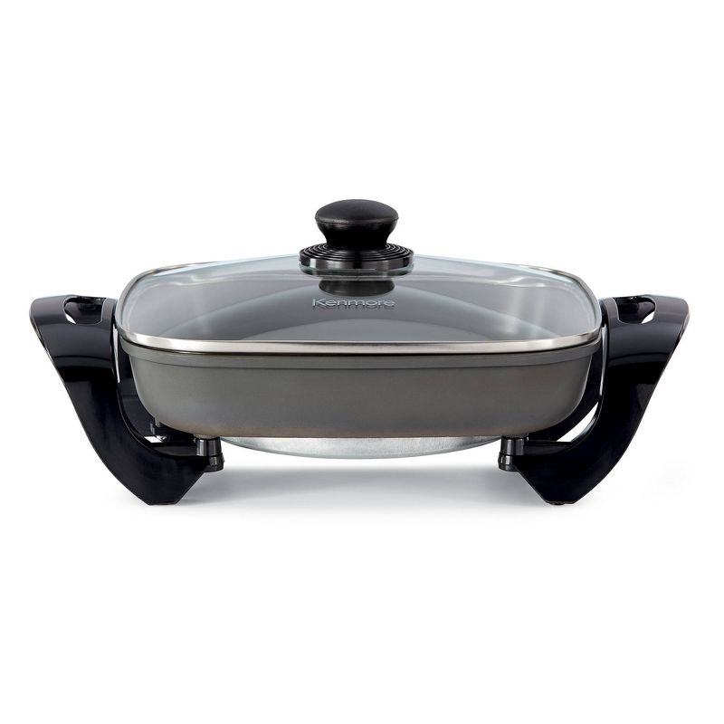 Kenmore 12x12&#34; Non-Stick Electric Skillet with Glass Lid - Black/Gray, 1 of 6