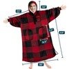 PAVILIA Wearable Blanket Hoodie Adults, Faux Shearling Cozy Oversized Hooded Sweatshirt, Warm Fleece Two Pockets - 4 of 4