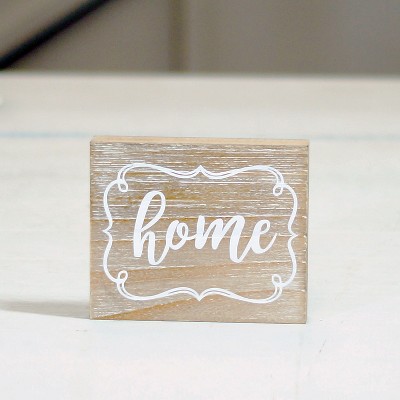 VIP Wood 5 in. Brown Home Wall Sign