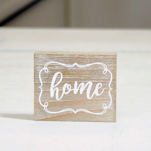 VIP Wood 5 in. Brown Home Wall Sign - 1 of 2