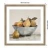 Kate and Laurel Framed Art Still Life Fruit In A Bowl Vintage Style by The Creative Bunch Studio, 26x26, Woodgrain Stripe Mocha - 2 of 4