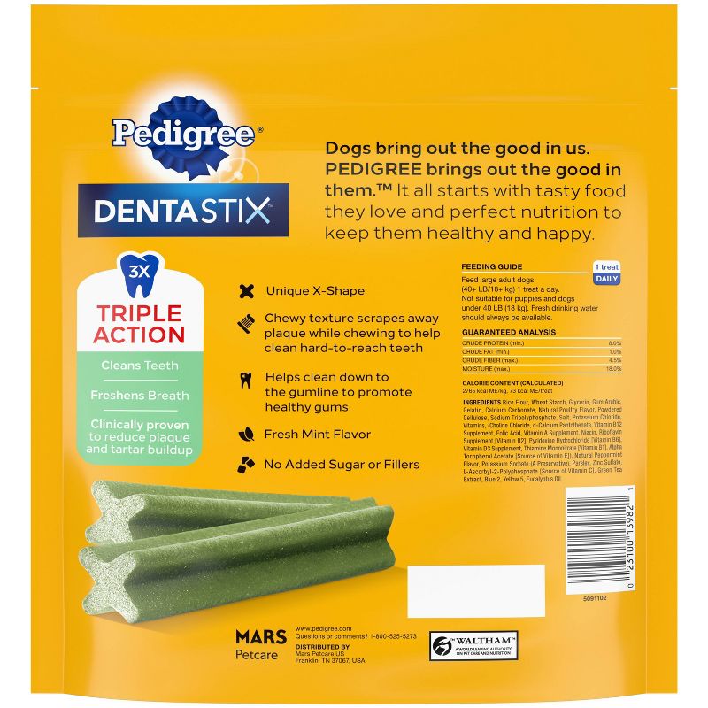 Pedigree Dentastix Fresh Large Dental Chicken Flavor Dental Dog Treats - 36ct, 2 of 11